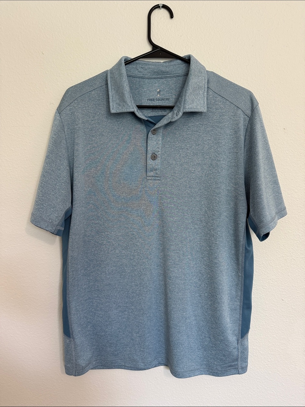 Free Country Heathered Sky Blue Men's Polo